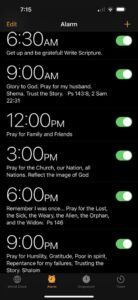 Prayer alarms